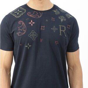 Rare Rabbit Men's‎ Navy Graphic T-Shirt, Size XL